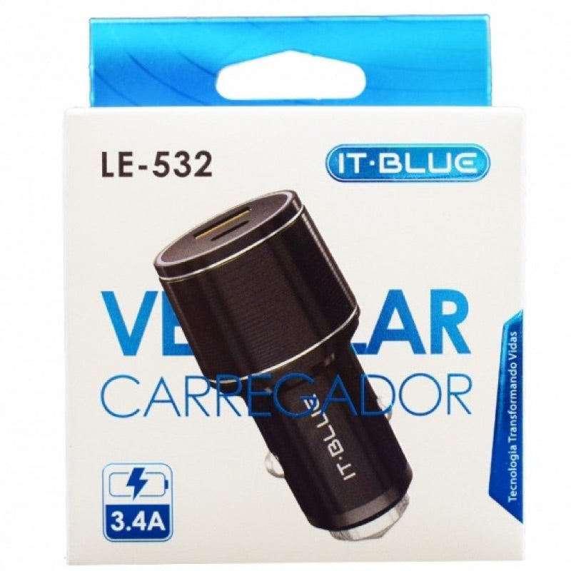 Carregador Turbo Veicular RB - USB C + USB 3.4A