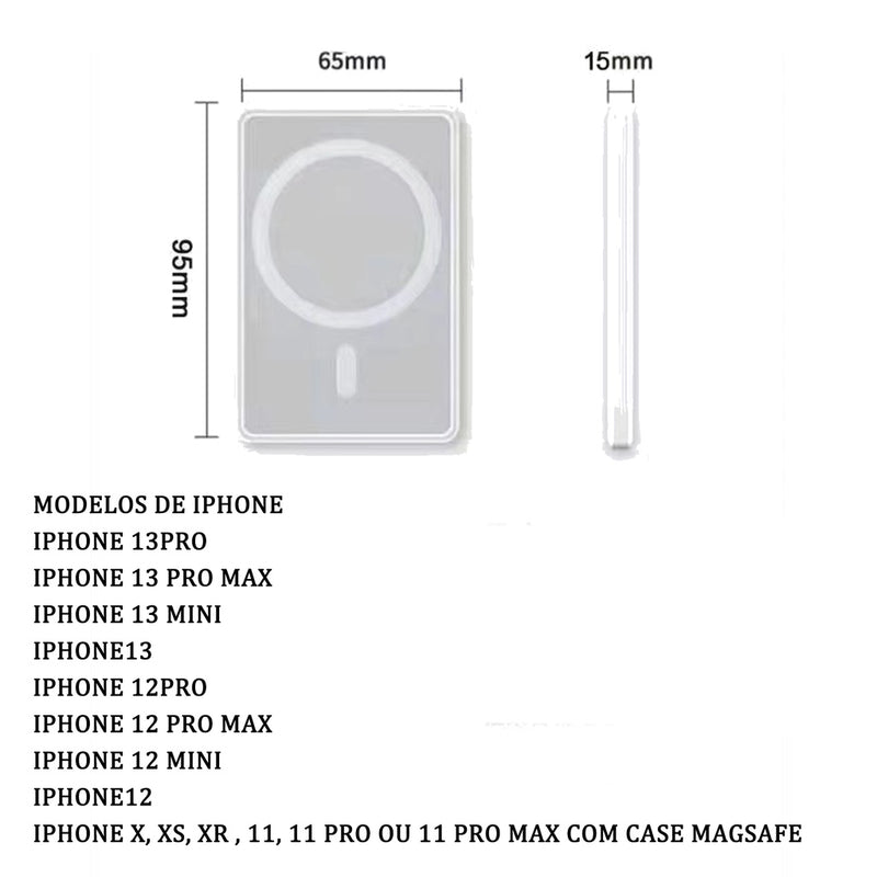 Carregador Portátil Indução iPhone RB