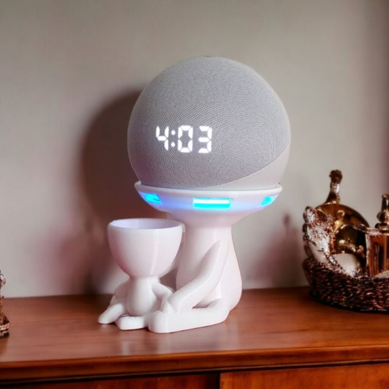 Suporte Decorativo RB, Alexa - Echo Dot 4 e 5