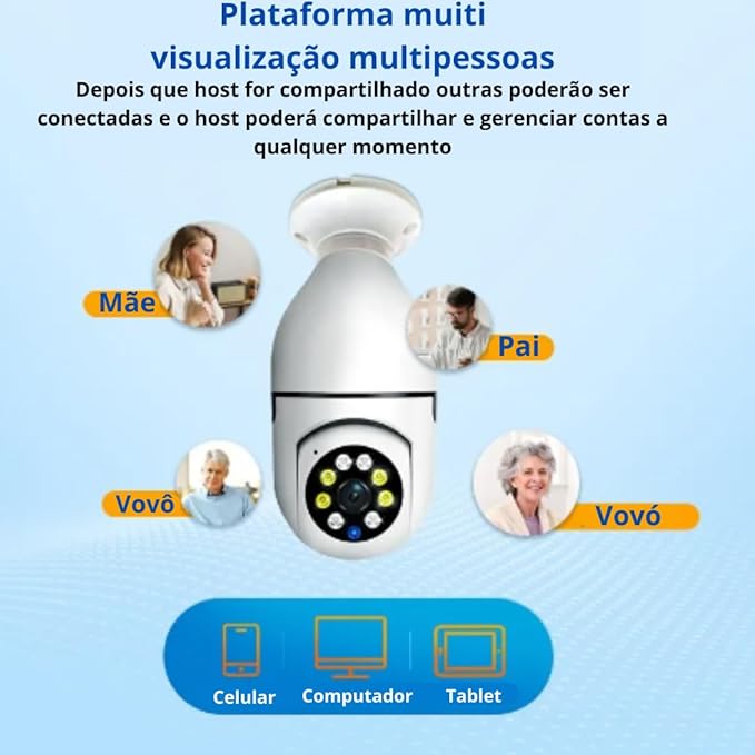 Mini Câmera com visão noturna Wifi RB